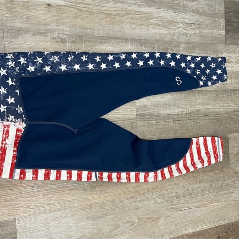 Patriotic curves n combat boots leggings